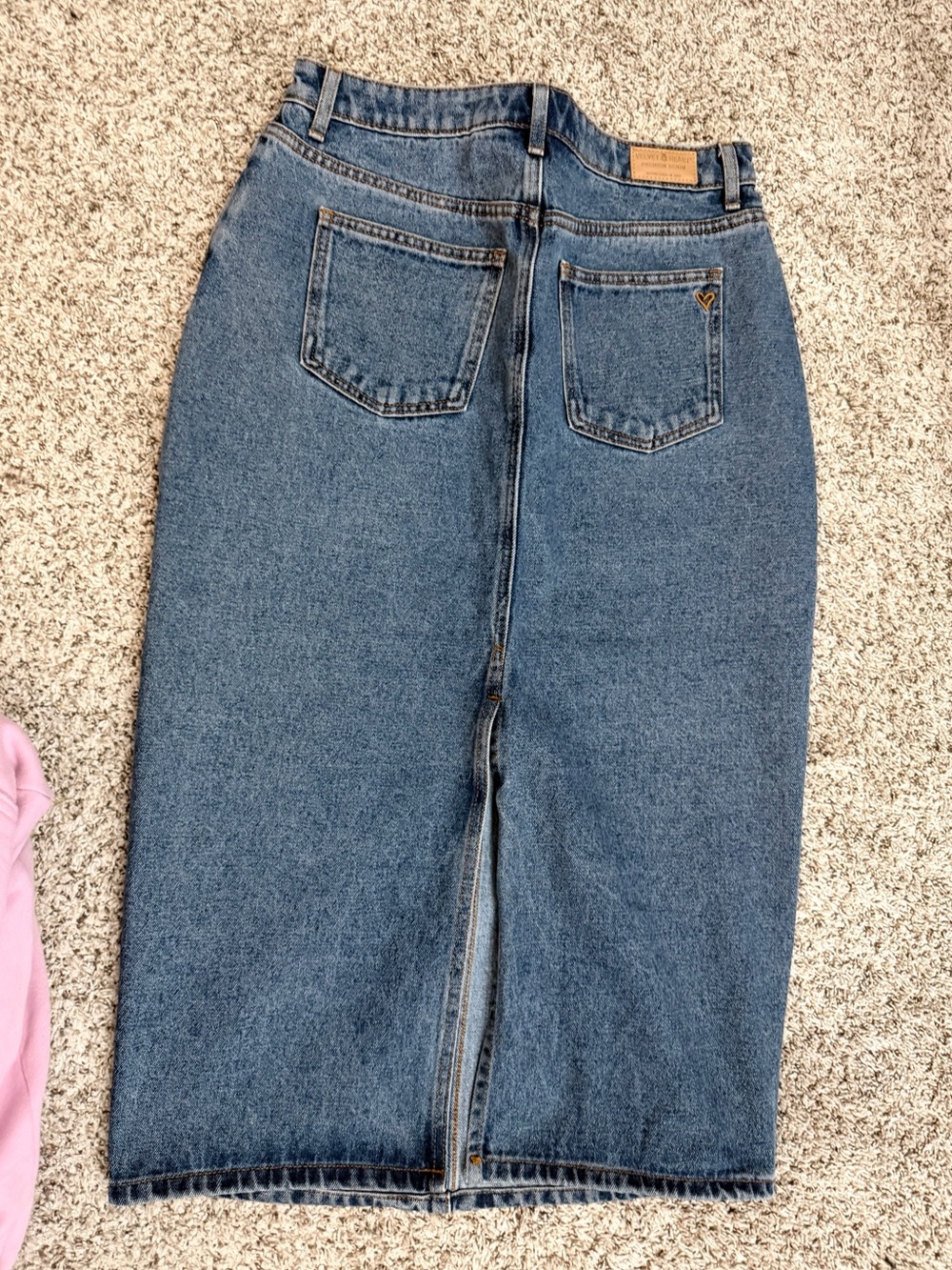 Velvet heart | Melissa denim midi skirt | 28